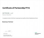 HPE Certificate of Partnership FY16