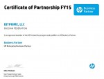 HP Certificate of Partnership FY15
