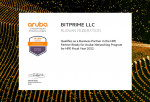 Qualifies as a Business Partner in the Aruba Partner Ready for Networking Program for HPE Fiscal Year 2022